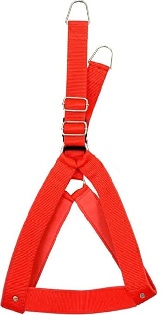 Body Harness for Dogs (Nylon, Medium Size) - Available in Red and Blue Colours