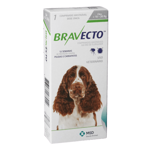 Bravecto 500mg Dogs (10 - 20Kg) Tick and Flea Prevention
