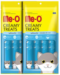 Me-O Creamy Chicken and Liver Creamy Treats For Cat and Kitten (2 Pack)