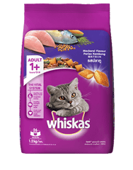 Whiskas Adult (+1 year) Dry Cat Food Food - Mackerel Flavor