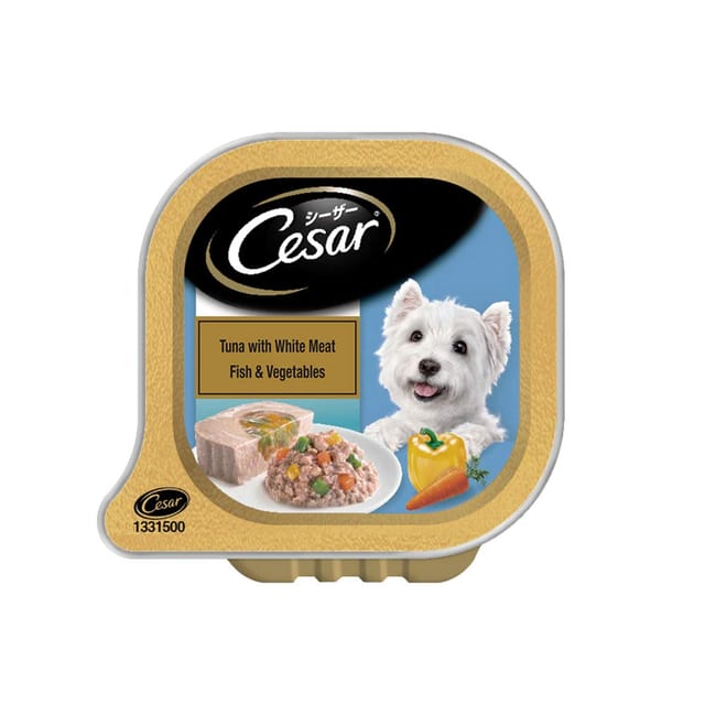 Cesar Adult Wet Dog Food - Tuna with White Meat Fish and Vegetables Flavor