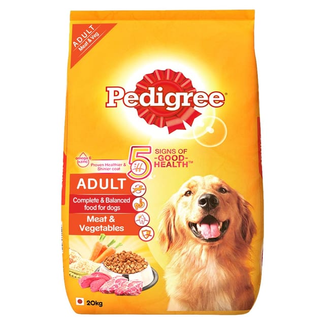 Pedigree Adult Meat and Vegetables Dry Dog Food - 20 kg