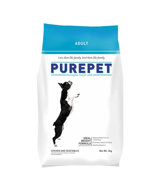 PurePet Chicken and Vegetable Adult dog food (3 Kg)
