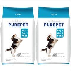 Purepet Chicken & Veg Puppy Dog Food, 3kg (Buy1 get 1Free)