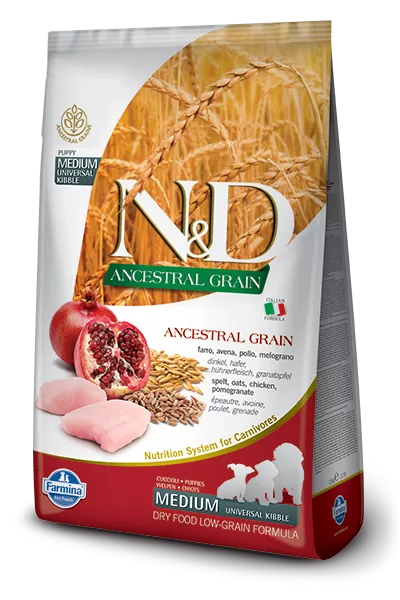 Farmina N&D Low Grain Chicken & Pomegranate Medium Breed Puppy Food