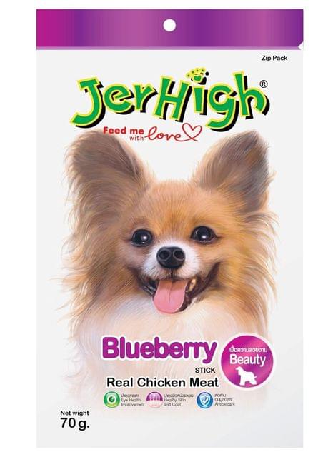 Jer High Blueberry with Real Chicken Dog Treat