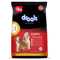 Drools Chicken and Egg Puppy Dog Food, 15kg (3kg Extra Free Inside Stock)