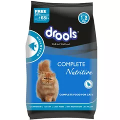 Drools Ocean Fish Adult Cat Food, 1.2kg (20% Extra Free Inside*Limited Stock)