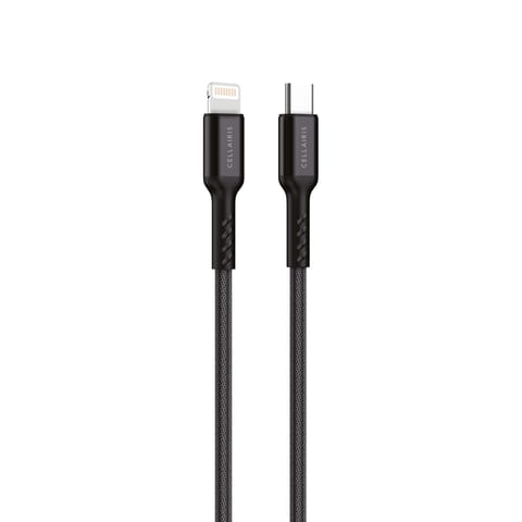 Premium Nylon Cable PD Type-C to Lightning 1.2M - Black