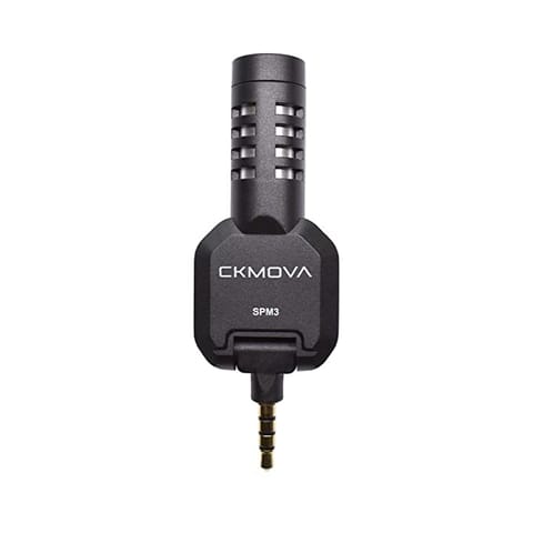 CKMOVA | Flexible Compact Condenser Microphone | Plug and Play | 180 Degree Rotation - Low-cut Filter 120Hz - Gain Switch with 2 Levels(-10dB, 0dB) | No Battery Needed | for Smartphone, DSLRs | Black