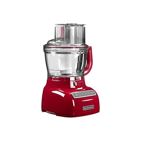 KitchenAid | Full-Size Food Processor 3.1 Litre | Safety Lock | Wide Mouth Feed - Pulse Function - Accessory Storage - Dual-drive System - 950 Litre Bowl | 240 V Voltage - 300 W Power | Red
