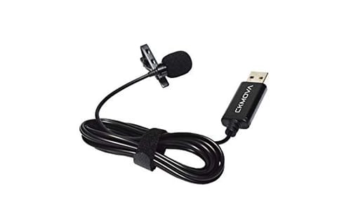 CKMOVA | USB Lavalier Microphone | Built-in Noise Cancellation | Omnidirectional Condenser - for Zoom Metting/ SoftTeam/Livestreaming | for PC,MAC,Laptop | Durable Metal Contruction | 2m Cable | Black