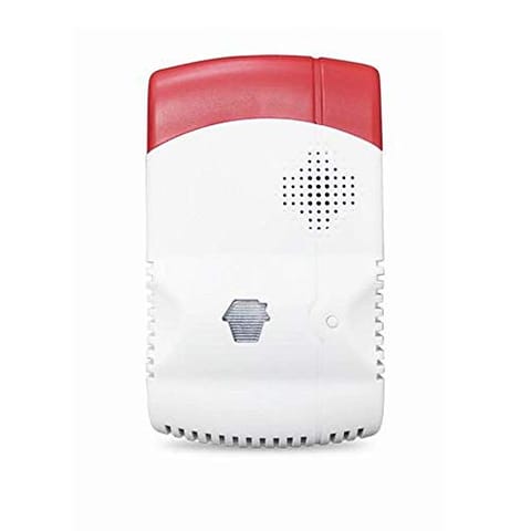 Chuango Combustible Natural Wireless Gas Detector, Propane Sensor Portable Gas Leak Detector with Sound Light Alarm Gas Sniffer, Detection Range 20 m?, Built-in Siren - ABS Plastic - White/Red