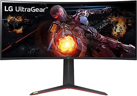 LG 34GP950G-B 34 Inch Ultragear QHD (3440 x 1440) Nano IPS Curved Gaming Monitor with 1ms Response Time and 144HZ Refresh Rate and NVIDIA G-SYNC Ultimate with Tilt/Height Adjustable Stand - Black