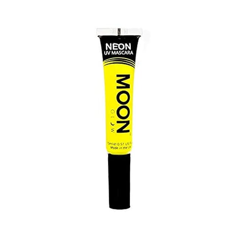 Moon Intense -Mascaras -Neon, Fragrance free, smooth creamy wax-based, flake free and smudge resistant, highly pigmented, Paraben Free, Long Lasting -15ml-Yellow