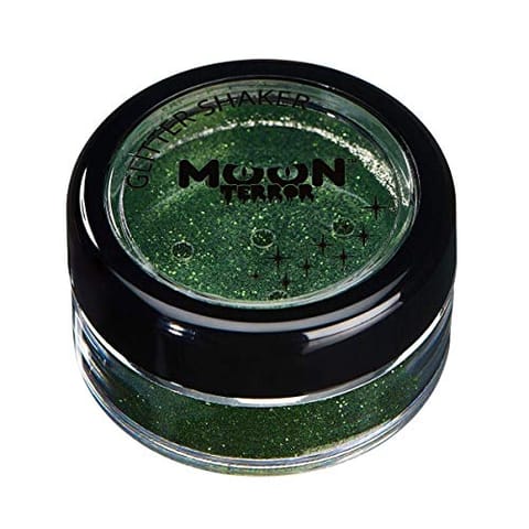 Moon Terror Halloween Glitter Shaker [Party Makeup] for the Face & Body Easily add Sparkles to your Horror looks like a Pro for Kids/Adults Easter/Halloween/Christmas - 5g - Zombie Green