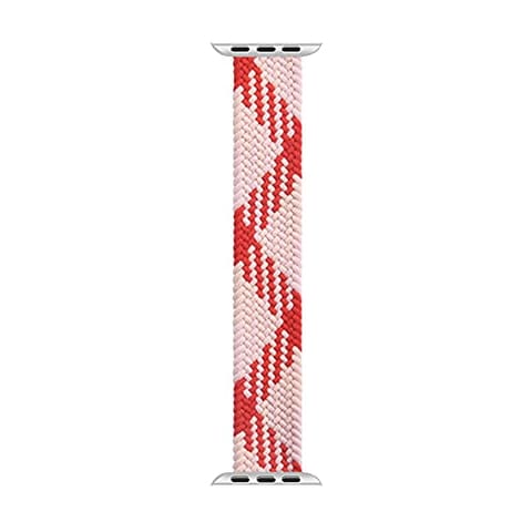 WIWU | Braided Solo Loop Watch Band for iWatch 38-40mm | Water Resistance - Durable | Simple Fashion - Comfortable and Skin Friendly - Easy to Install | Made of Nylon | Pink+Red