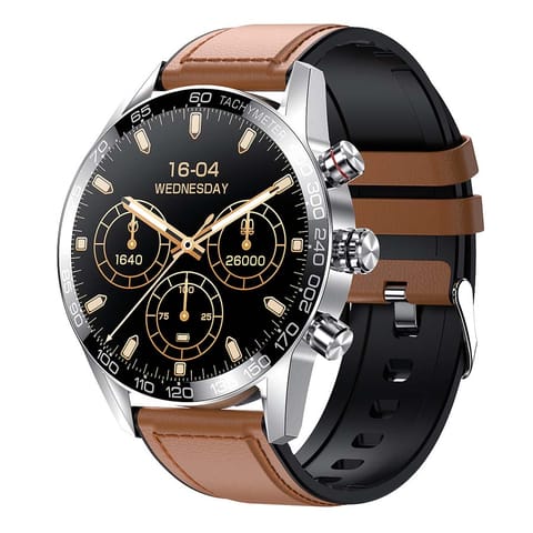 Elite 1 Smart Watch - Brown Leather Strap