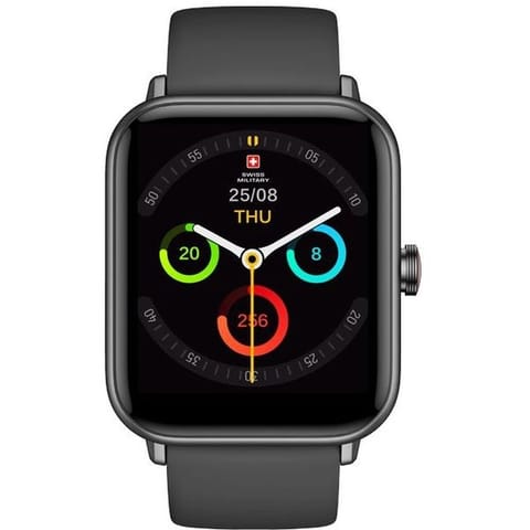 Alps Smart Watch Silicon Strap Black