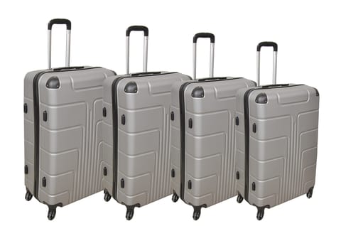 طقم حقائب سفر صلبة من نيو ترافيل 4 قطع 4 وات ، RP389-4P-Silver