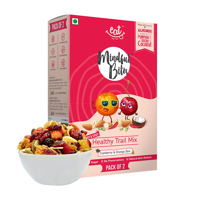 EAT Anytime Healthy Trail Mix with Cranberries & Orange Zest