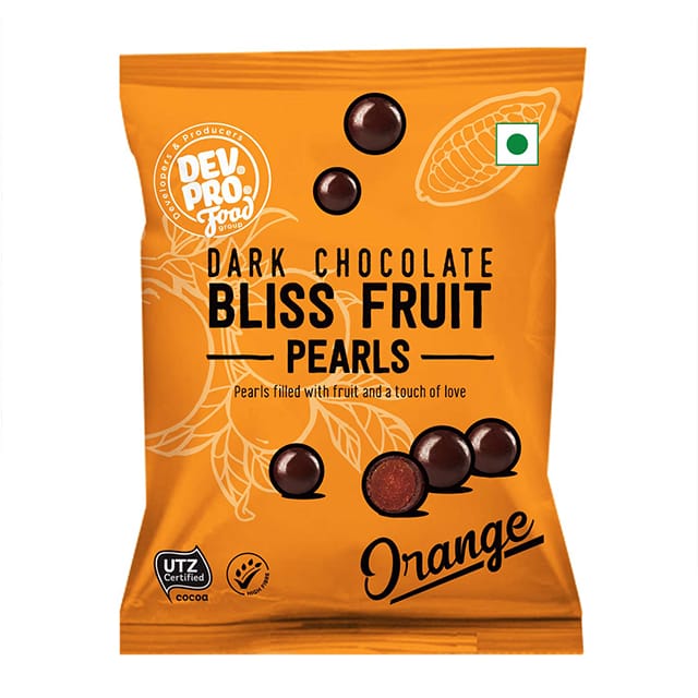 Dev. Pro. Dark Chocolate Bliss Fruit Pearls Orange