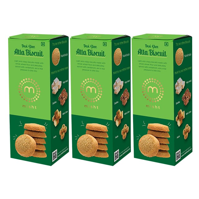 Misht Desi Ghee Atta Biscuit - Pack of 3