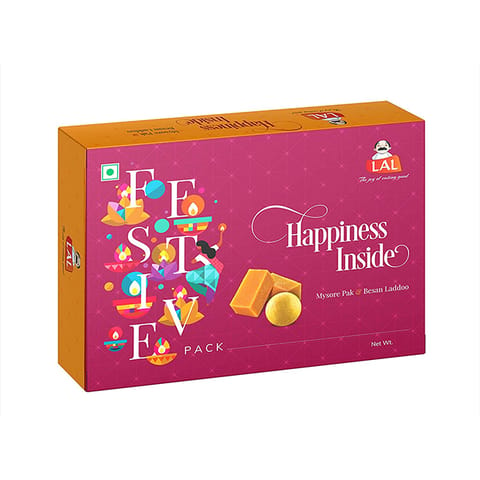 Happiness Inside Combo (Mysore Pak Premium + Besan Laddoo)