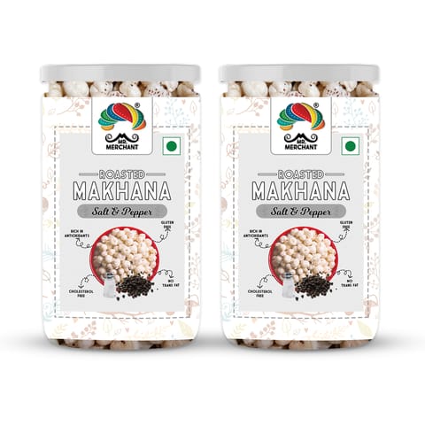 Mr. Merchant Roasted Makhana Salt & Pepper - Pack of 2