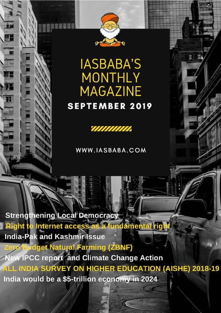 IAS Baba Monthly Current Affairs - September 2019 [PRINTED]