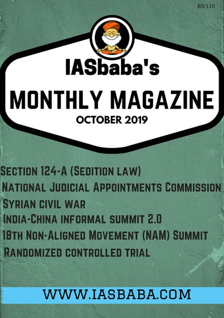 IAS Baba Monthly Current Affairs - October 2019 [PRINTED]