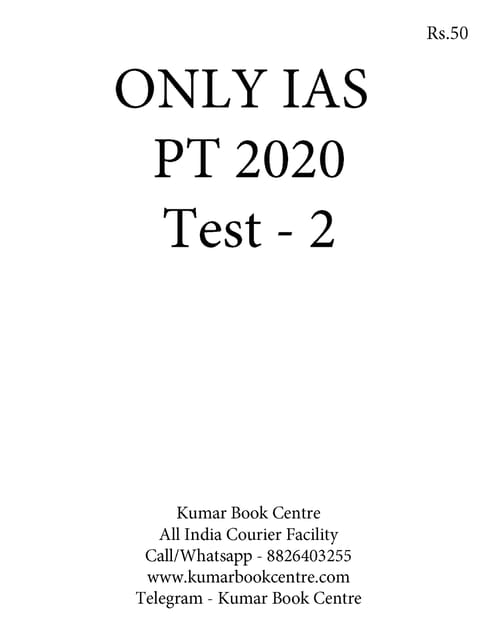 Only IAS PT Test Series 2020 - Test 2 [PRINTED]