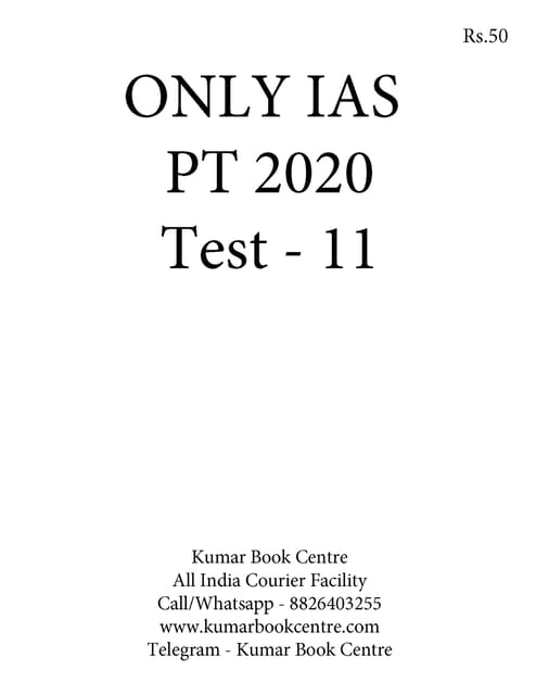 Only IAS PT Test Series 2020 - Test 11 [PRINTED]