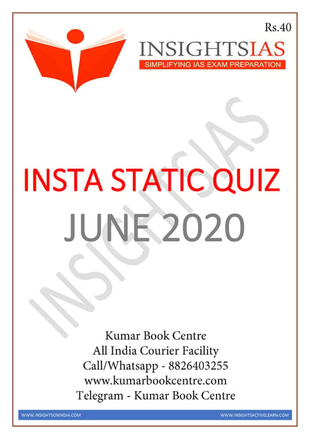 Insights on India Static Quiz - June 2020 - [PRINTED]