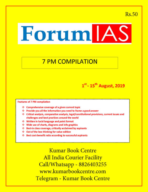 Forum IAS 7pm Compilation - August 2019 - [PRINTED]