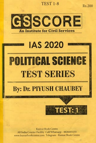 GS Score Political Science Optional Test Series 2020 by Dr. Piyush Chaubey - Test 1 to 8
