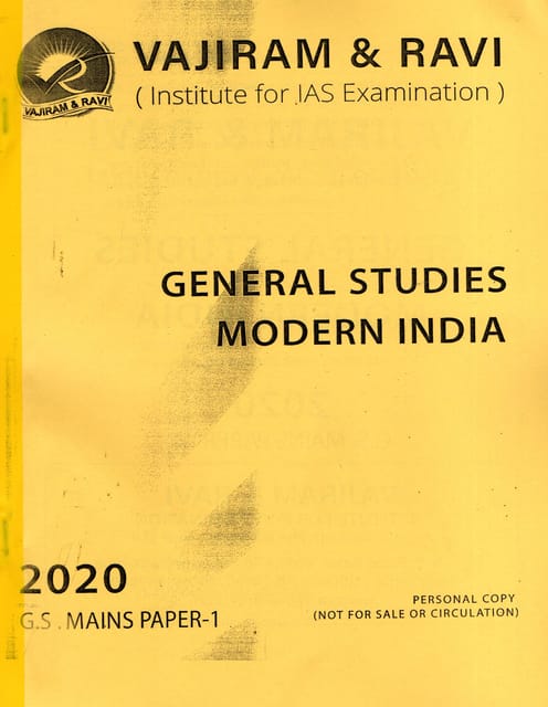 (Set of 20 Booklets) Vajiram & Ravi General Studies GS Yellow Books Printed Notes 2020