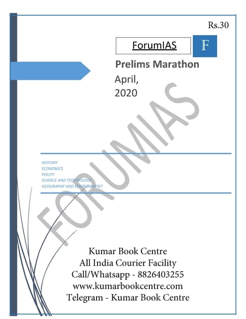 Forum IAS Prelims Marathon - April 2020 - [PRINTED]