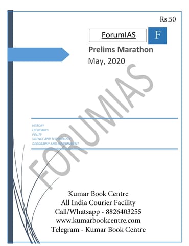 Forum IAS Prelims Marathon - May 2020 - [PRINTED]