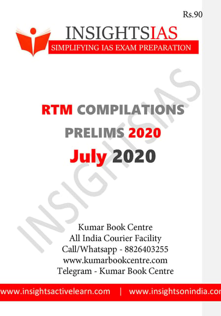 Insights on India Revision Through MCQs (RTM) - July 2020 - [PRINTED]