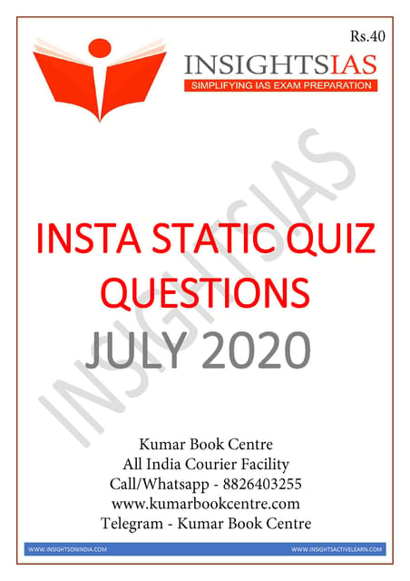 Insights on India Static Quiz - July 2020 - [PRINTED]