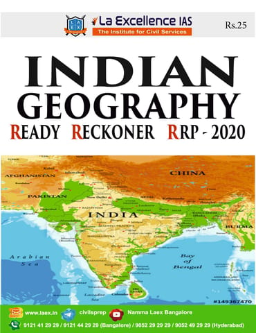 La Excellence Ready Reckoner 2020 - Indian Geography - [PRINTED]