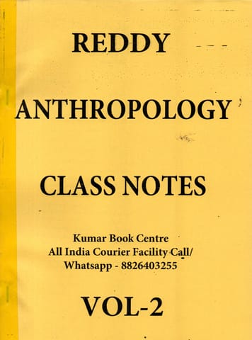 (Set of 4 Booklets) Anthropolgy Optional Handwritten/Class Notes - Reddy - [PRINTED]