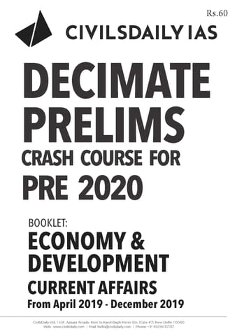 Civils Daily Decimate Prelims 2020 - Economy & Development - [PRINTED]