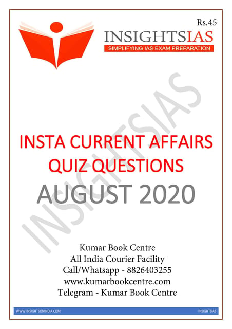 Insights on India Daily Quiz - August 2020 - [PRINTED]