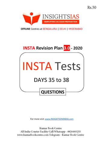 Insights on India 75 Days Revision Plan 3.0 - Day 35 to 38 - [PRINTED]