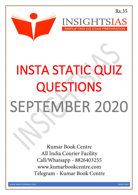 Insights on India Static Quiz - September 2020 - [PRINTED]