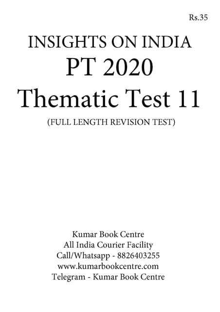 (Set) Insights on India PT Test Series 2020 with Solution - Thematic Test 11 to 12 - [PRINTED]