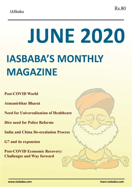 IAS Baba Monthly Current Affairs - June 2020 - [PRINTED]
