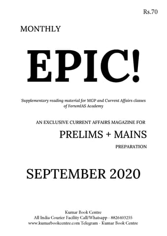 Forum IAS Factly/EPIC Monthly Current Affairs - September 2020 - [PRINTED]